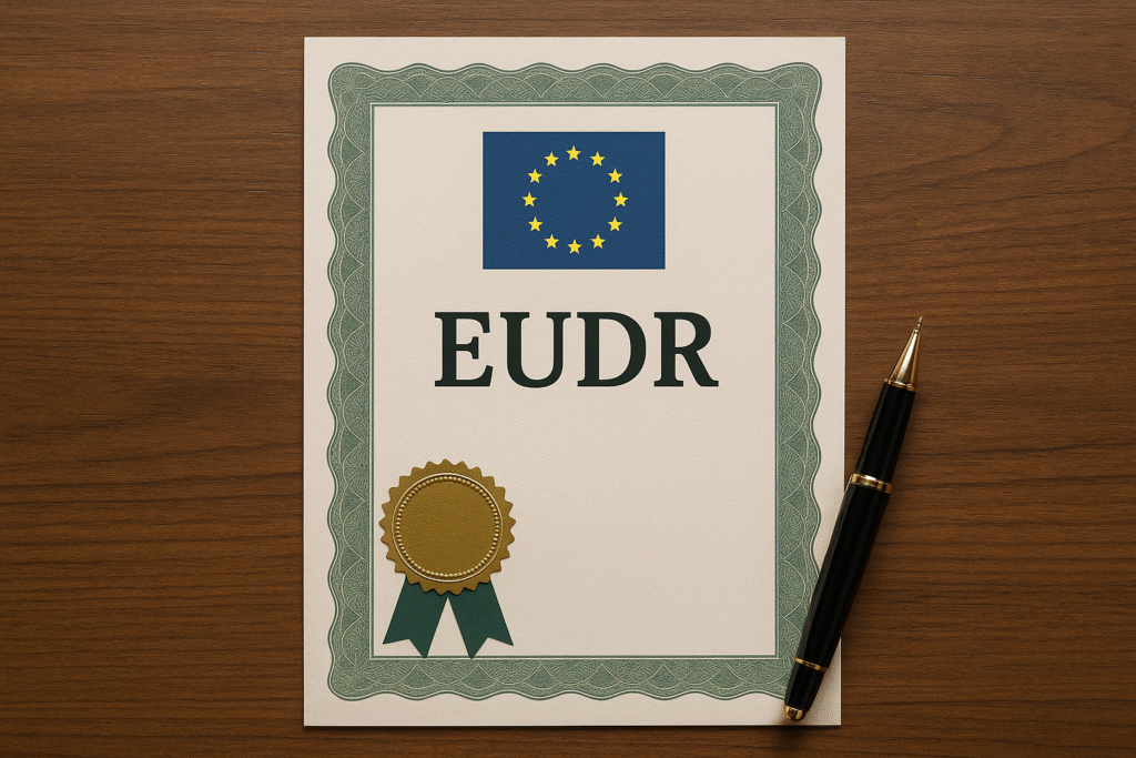 Is EUDR a certificate